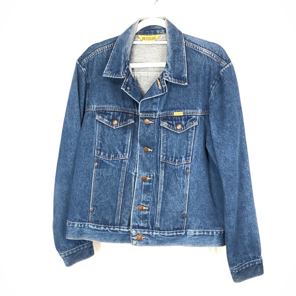 Vintage authentic Rustler denim trucker jacket L - Picture 5 of 5